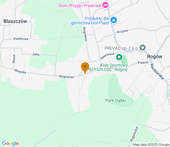 Mapa dojazdu do warsztatu samochodowego w miejscowości Rogów