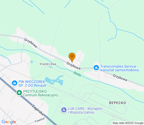 Mapa dojazdu do warsztatu samochodowego w miejscowości Tarnowskie Góry