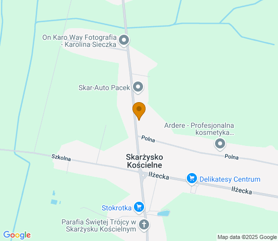 Mapa dojazdu do warsztatu samochodowego w miejscowości Skarżysko Kościelne