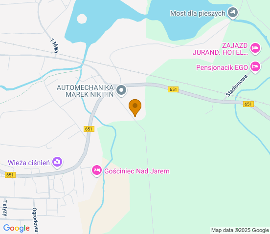 Mapa dojazdu do warsztatu samochodowego w miejscowości Gołdap