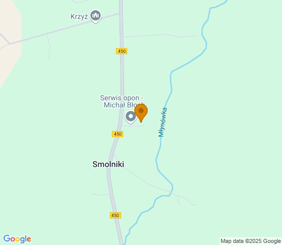 Mapa dojazdu do warsztatu samochodowego w miejscowości Grabów nad Prosną