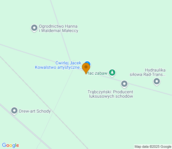 Mapa dojazdu do warsztatu samochodowego w miejscowości Obrzycko